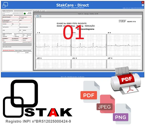 Stak system interface showing clinical integration dashboard